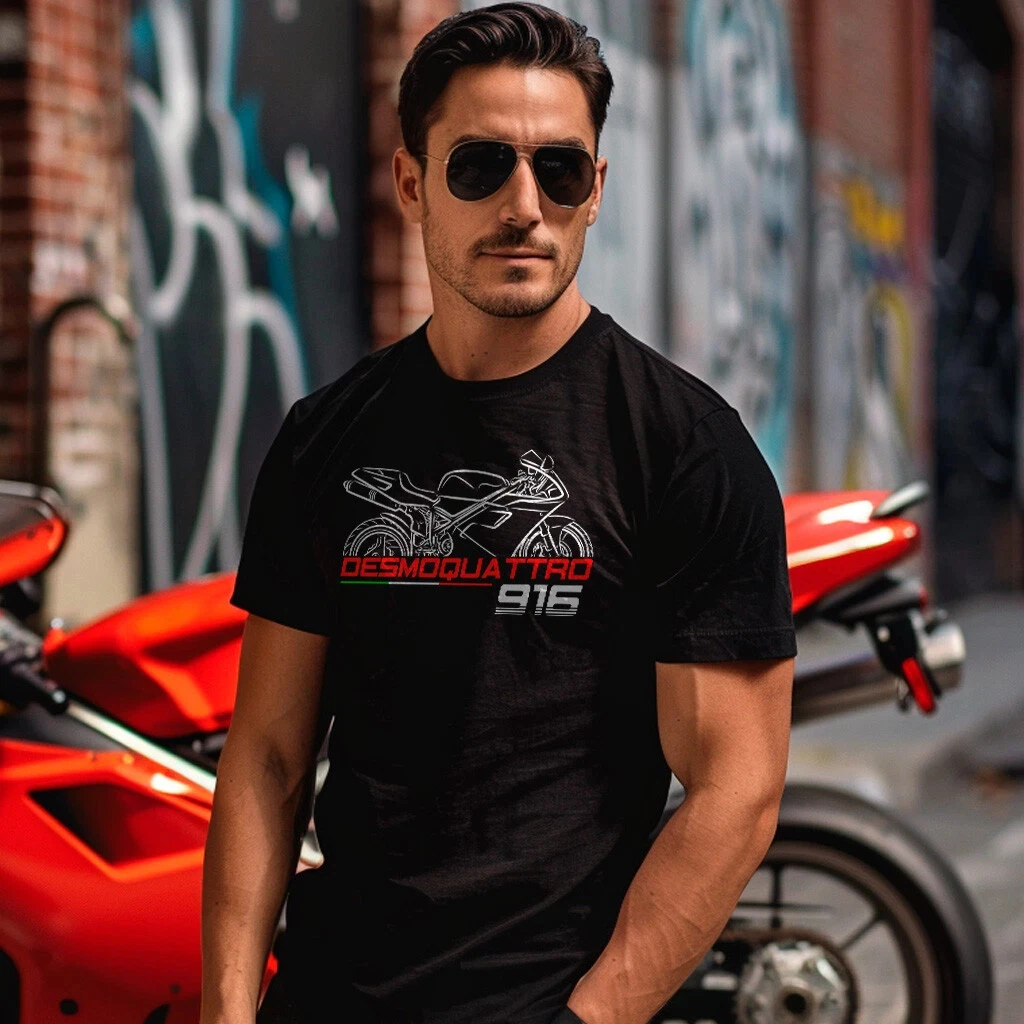 

2025 Summer Cotton Round Neck Short Sleeves for Men Women Ducati 916 1994-1998 - Motorcycle T-Shirt for Sportbike Riders
