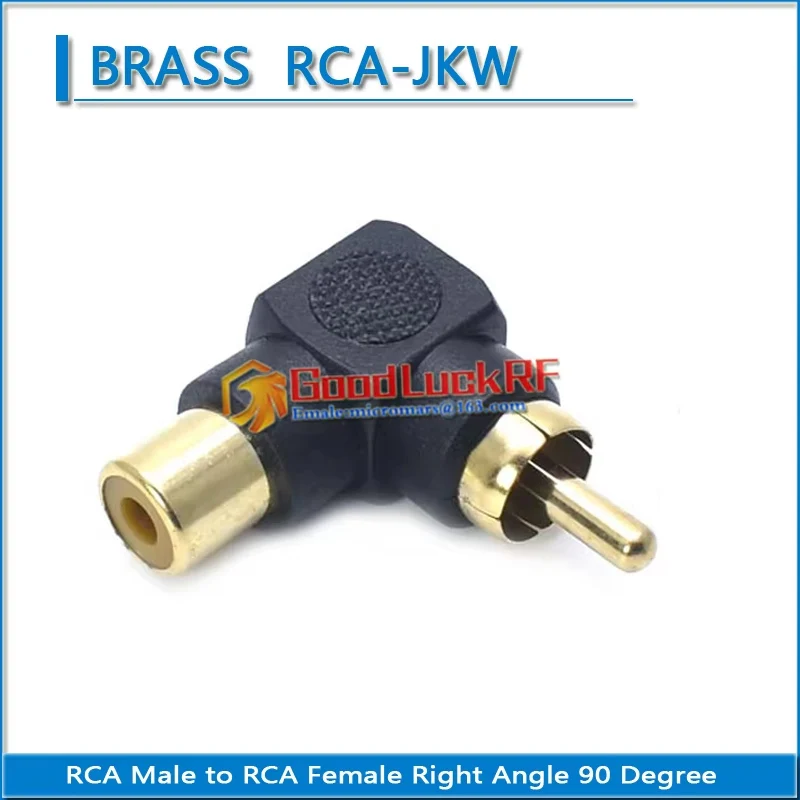 lotus RCA Male to RCA Female Rgith Angle 90 Degree audio and video connection plastics RF connector
