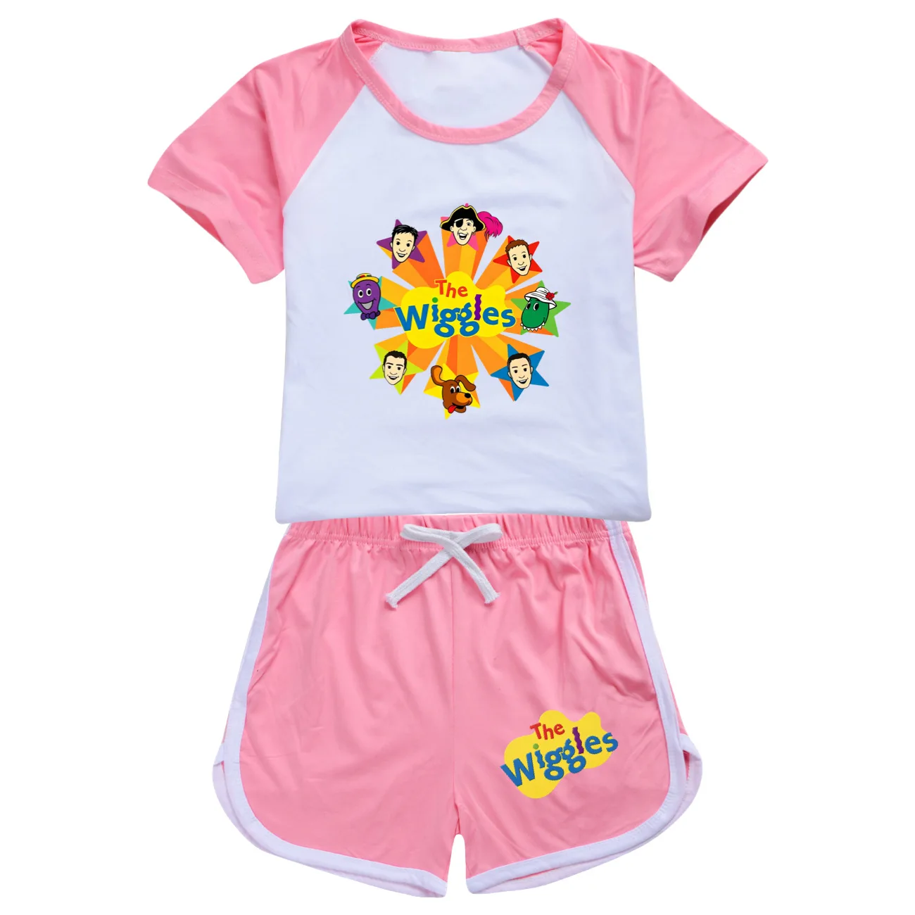 The Wiggles T-Shirt, Sommermode, Kinder-T-Shirt + Sportshorts, 2-teiliges Set, Kinderkleidung, Mädchen- und Jungen-Outfits für Kinder – Detail 6