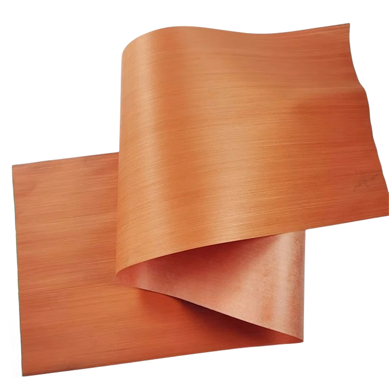 

Reconstituted Engineered Wood Veneer with Straight Grain, E.V., Fleece Backing, 60x250cm, for Furniture & Home Decor, Orange