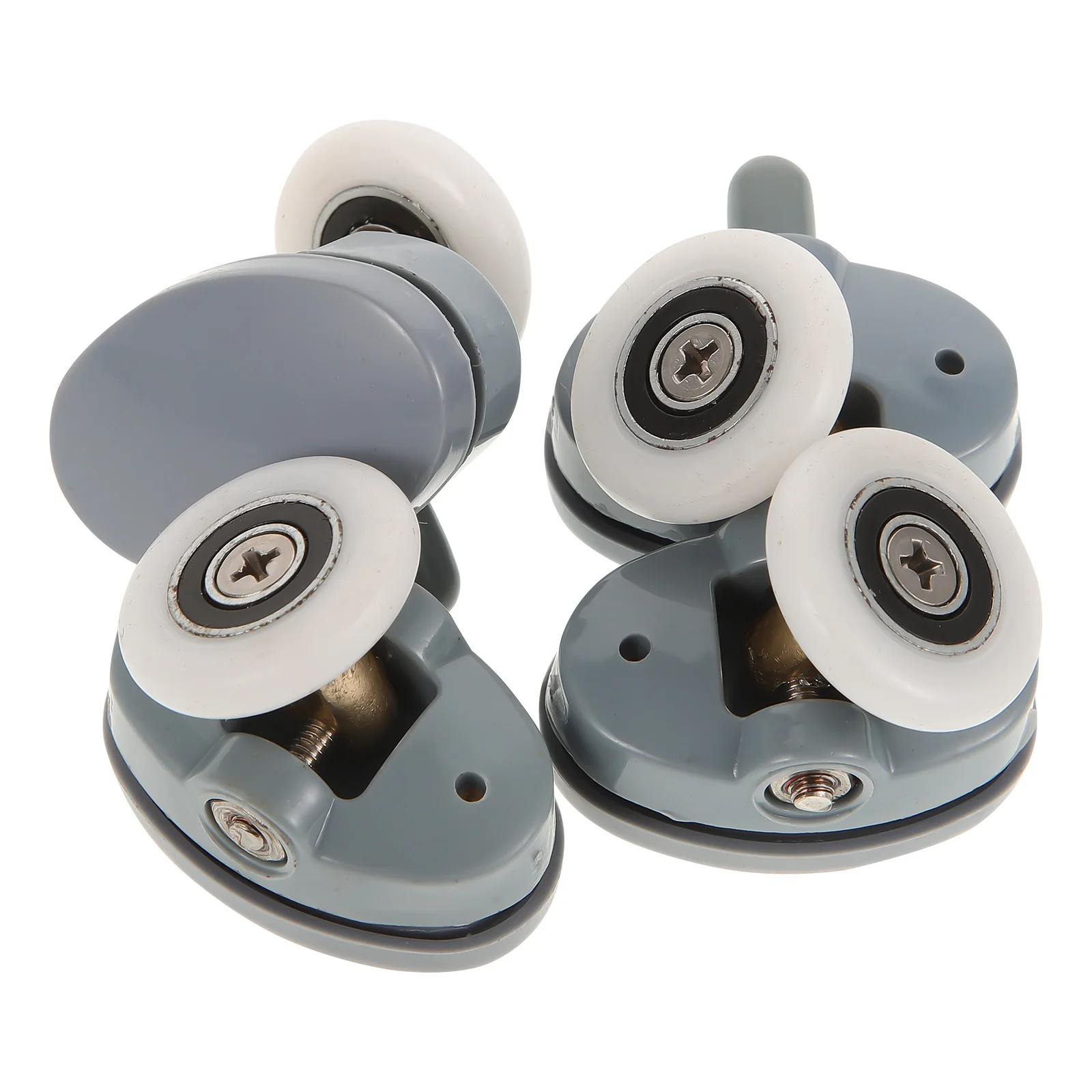 

4Pcs Smooth Sliding Shower Door Rollers Curved Design Space Saving Glass Door Runners Hardware Roller Wheels Roller Wheels