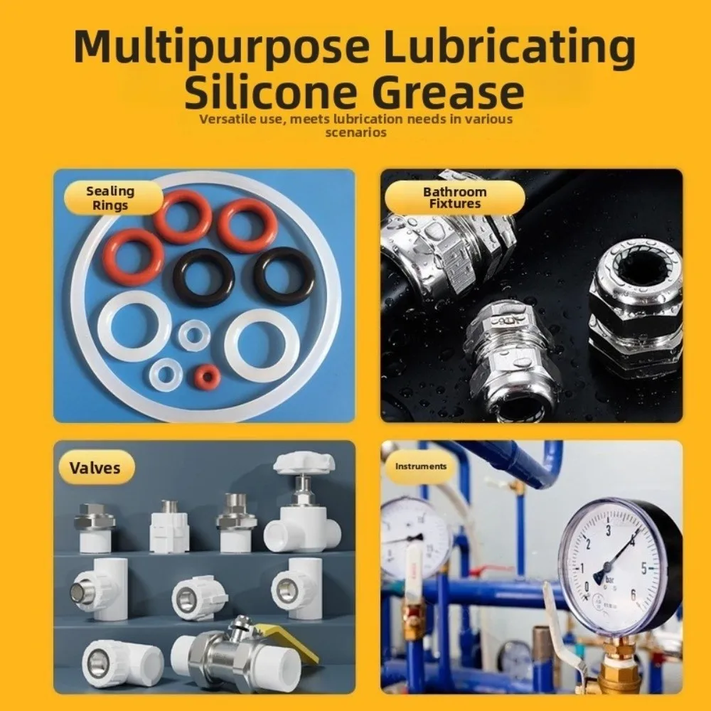

3pcs Food Grade Silicone Grease Waterproof Long Lasting O Ring Lubricant High Low Temperature Resistant Seal Lubrication Grease