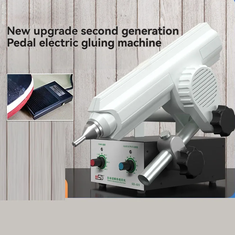 Dispensing Machine Paper Box Packaging Accessories Bonding Automatic Glue Machine Foot Operated Hot Melt Glue Gun, Efficient view 3