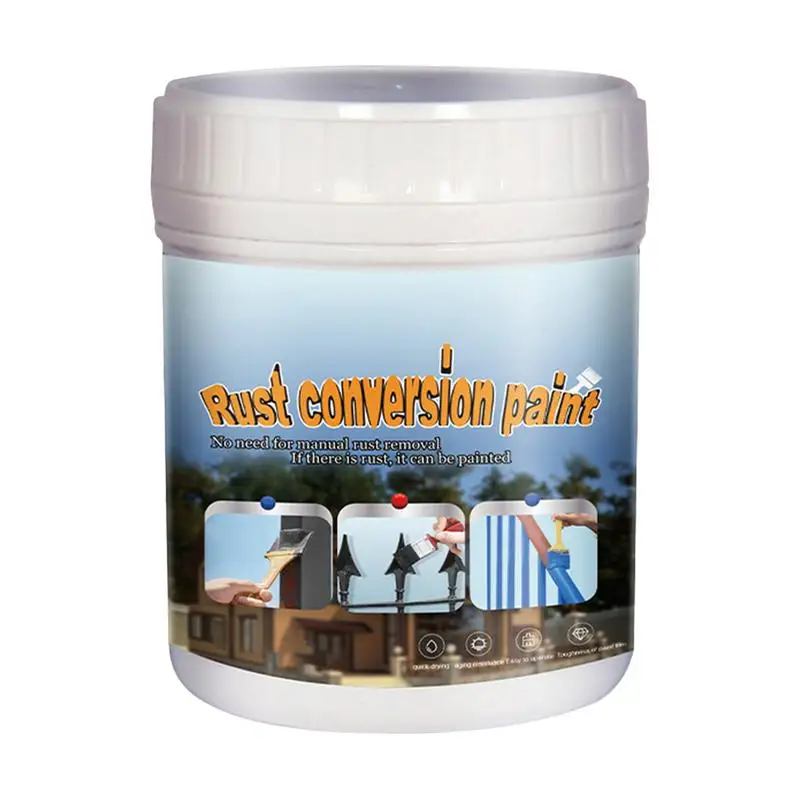 

Waterproof Anti Rust Paint 500ml Convert Rust To A Ready To Paint Cover Waterproof Metal Anti-Rust Conversion Convert Rust To A