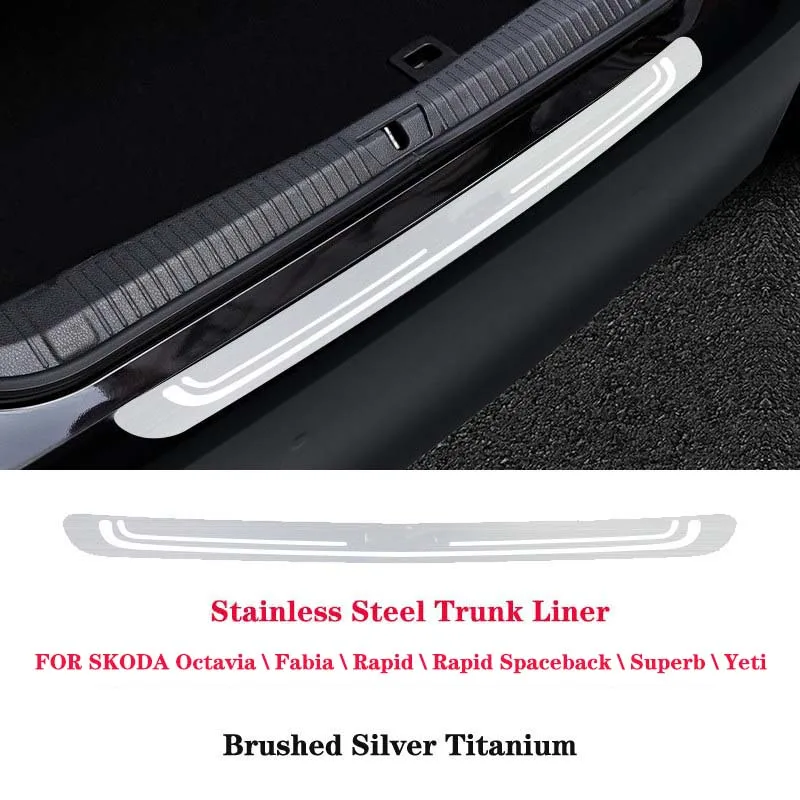 Auto-accessoires deurplaten voor SKODA Octavia Fabia Rapid Spaceback Superb Yeti voor- en achterdrempelbekleding roestvrij staal