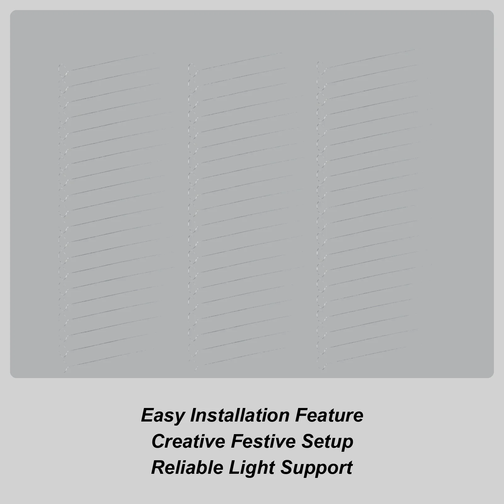 

Christmas Light Yard Stakes 12-Inch Lawn Ground Party Decor 12 Inch Metal Christmas Light Stake For Pathway Patio Walkway Porch