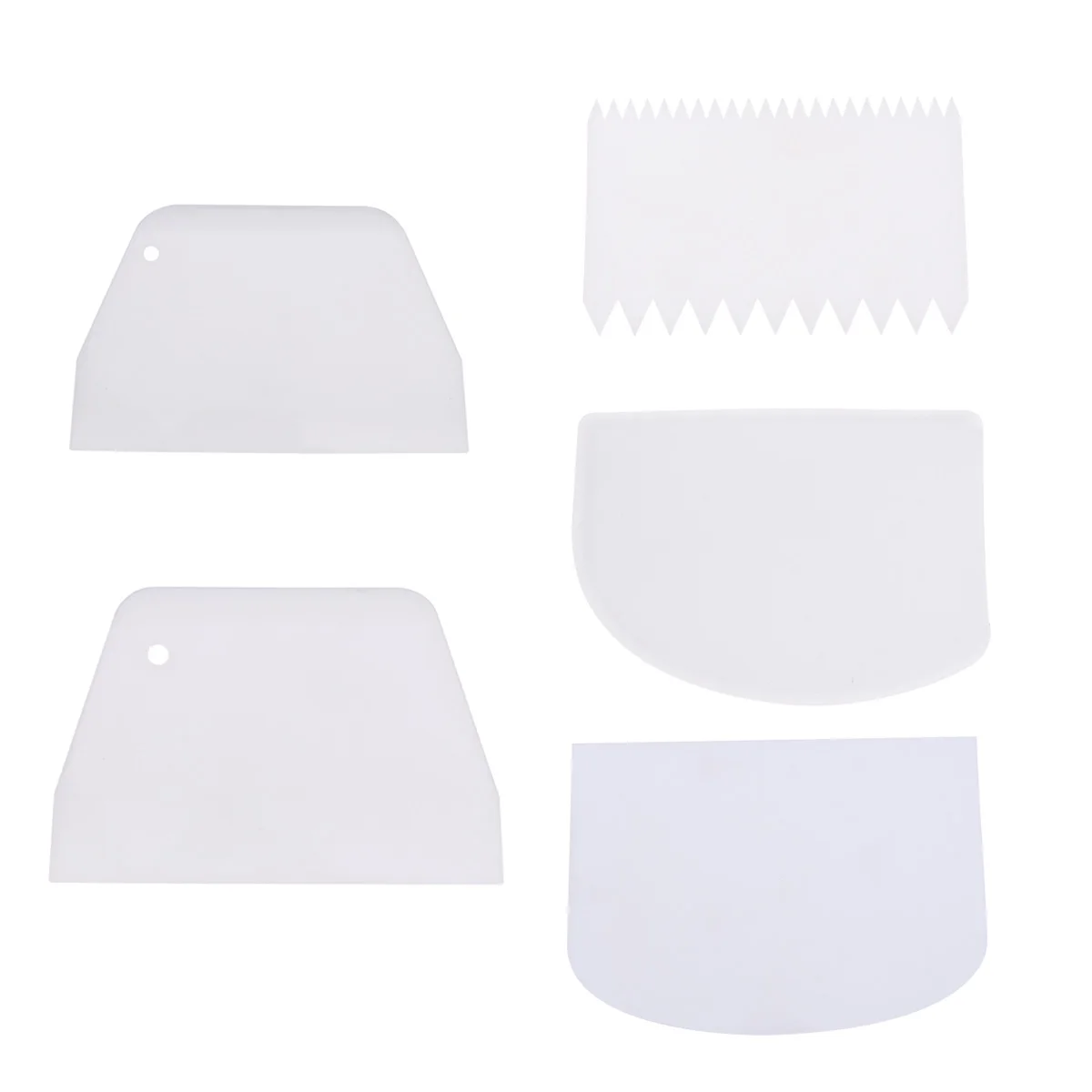 

5Pcs BakingScraperSet DurableMultifunctional LightweightEasyGrip NoScratch CakeBakingAccessories KitchenSupplies PastryTools