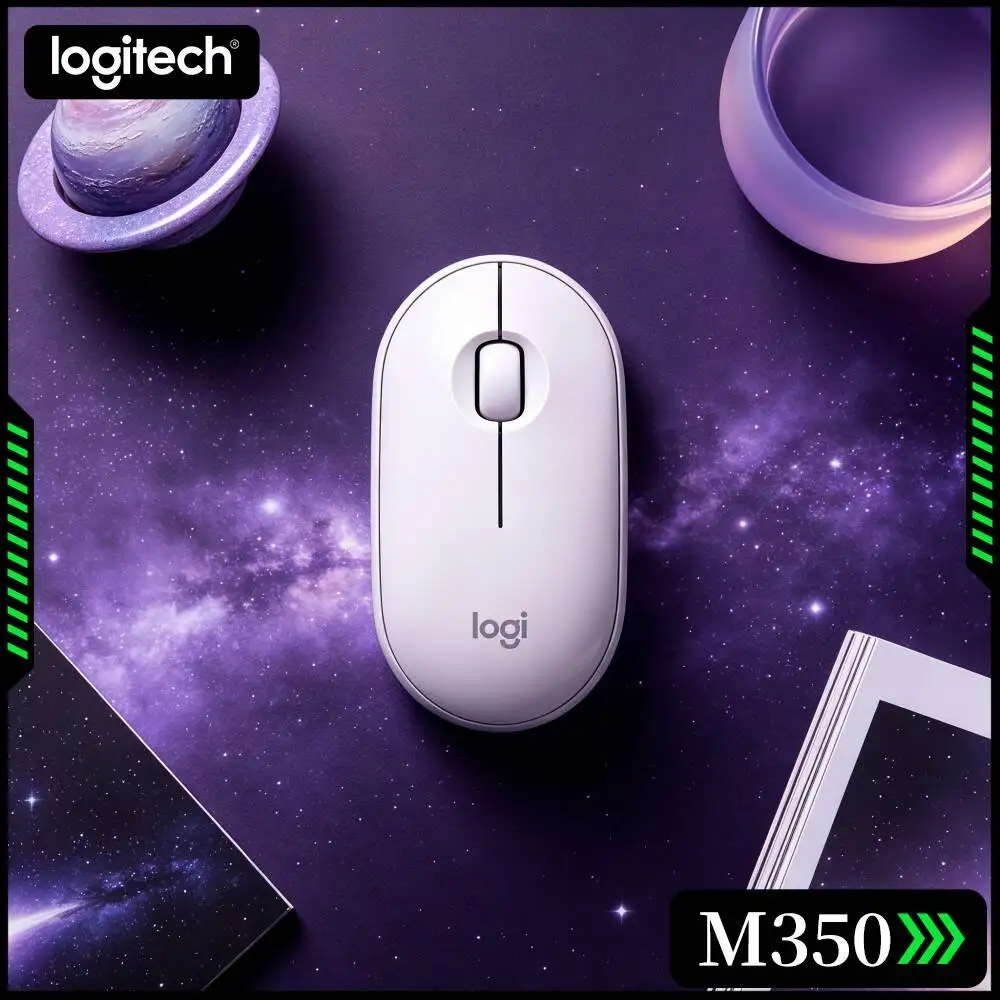 Logitech M350 PEBBLE Slim Fine Tracking Wireless Mouse 2.4G Bluetooth For Laptop Desktop PC Tablet Home Travel Office Use
