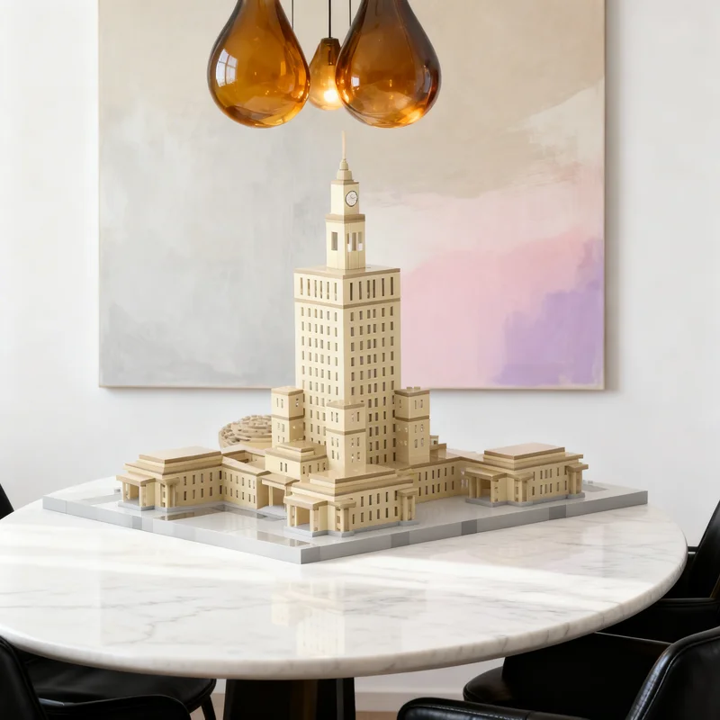 

3558 деталей MOC: Модель Архитектурного комплекса «Дворец культуры и науки» в Варшаве, конструктор, игрушка, подарок, креативный коллекционный предмет для демонстрации на столе