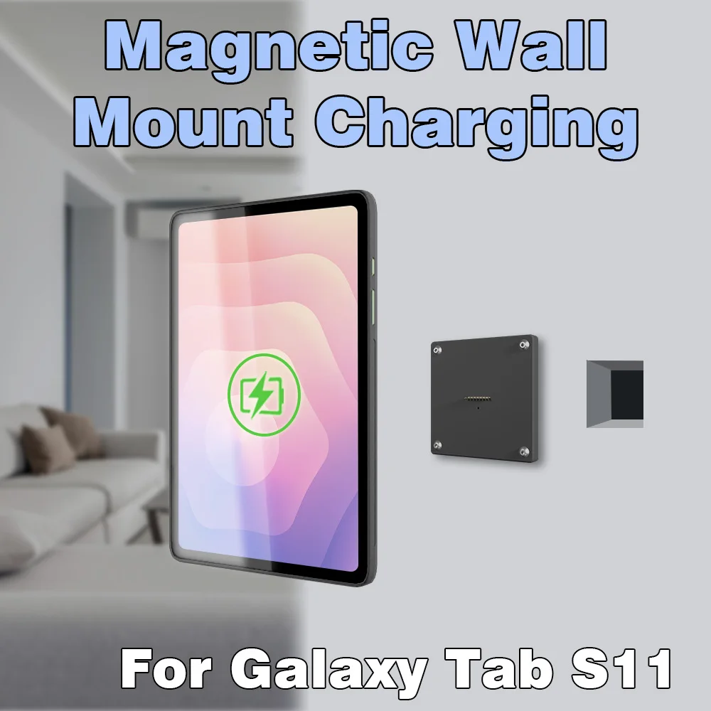 Zilvex Magnetic Wall Mount for Samsung Galaxy Tab S11 S11Ultra 18W Fast Charging Powerful Magnetic 360 Degree Rotating