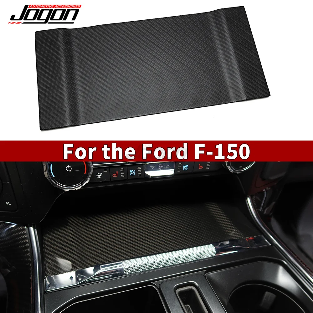 

For Ford F150 Raptor Lariat Limited 2021 2022 2023 2024 Real Carbon Fiber Gear Panel Wireless Charger Cover Auto Accessories