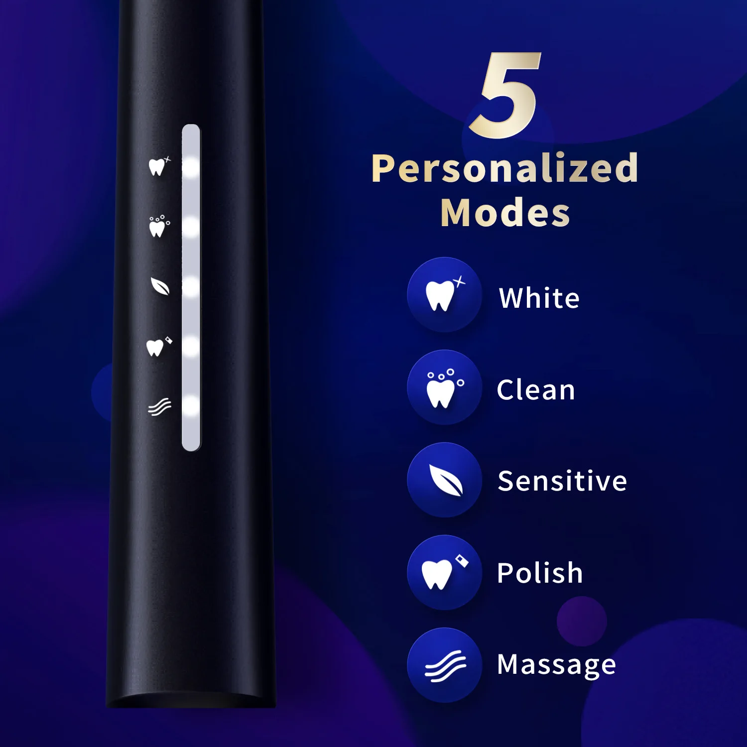 Seago Sonic Electric Toothbrush Tooth Brush USB Rechargeable Adult Ultrasonic Teeth Cleaning 8 Replacement Toothbrush Heads