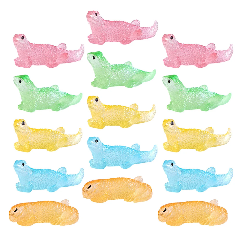 

15 Pcs Lizard Decor Realistic Mini Statue Resin Garden Accessories Small Figurines Landscape DIY Moss Micro Scene