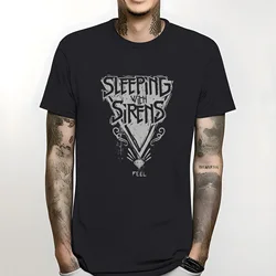Graphic Short Sleeve T Shirts Sleeping with Sirens Feel T Shirt Men's and Women's All Sizes Heavyweight Streetwear Round Collar