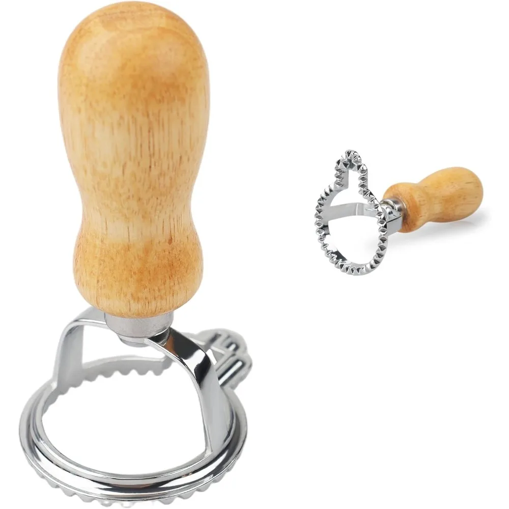 

Stainless Steel Cookie Stamps with Wooden Handle, Custom Embossed Biscuit Cutter for Baking Halloween Cookies