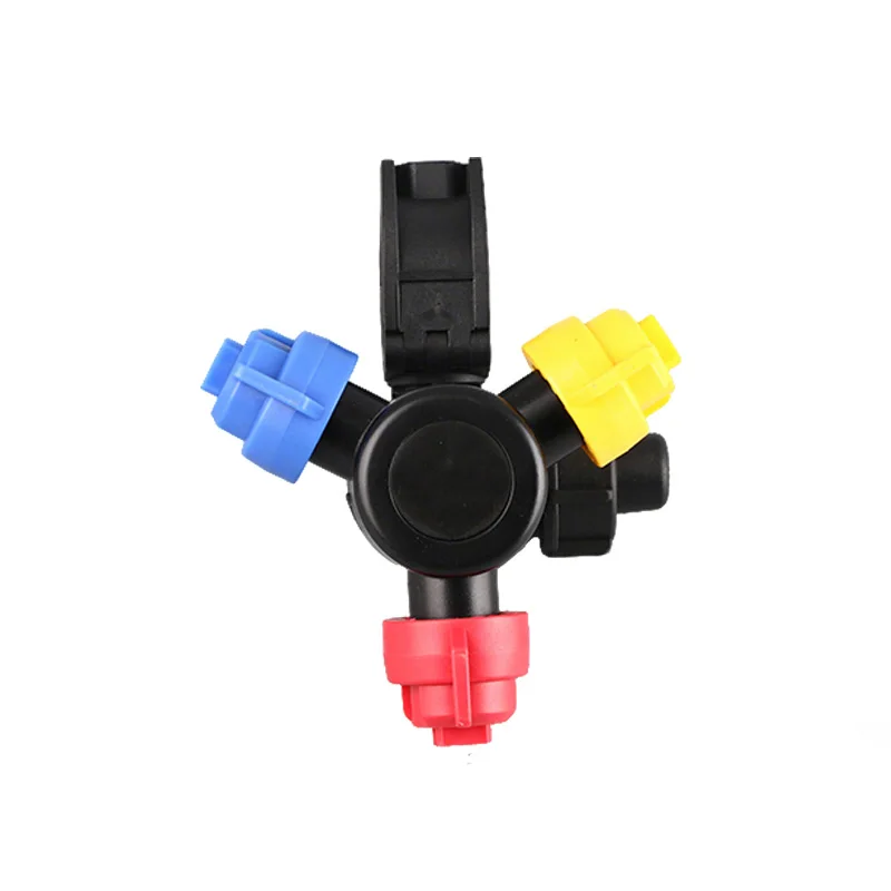1Set 3-Way Sprayer Head Three Nozzle Sprinkler Body w Anti-Drip Diaphragm 20/22/33mm Water Hose Adapter for Agri-UAV Drone Parts