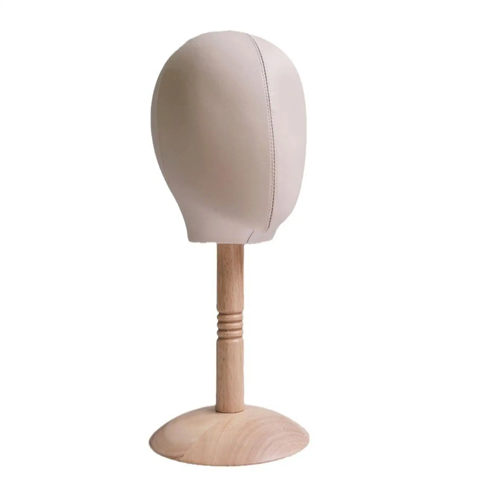 Wig Display Model Mannequin Head Wood Stand, Freestanding Wig Holder, Hat Rack for Hats Headset Headdress Headband Hair Salon