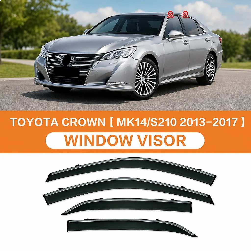 

For Toyota CROWN 2005-2012 Car Window Visor Rain Sun Shade Side Windshield Awning Auto Accessories