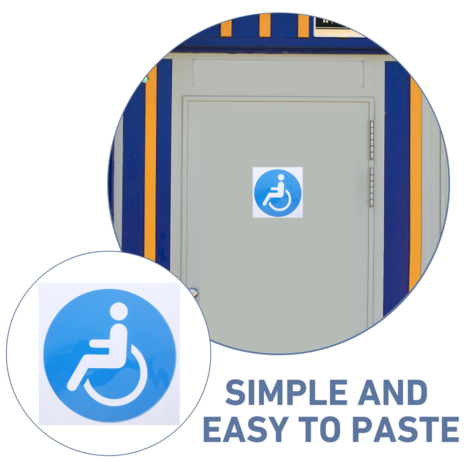 

4pcs Wheelchair Logo Sticker Disabled Car Stickers Disability Decals Adhesive Wheelchair Sign for Vehicle Window Outdoor