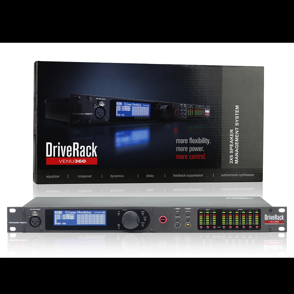 Image of VENU360 Professioneller Digitaler Audio-Rack-Prozessor, 3 Eingänge 6 Ausgänge Lautsprechermanagementsystem, Vollständige Unterstützung der Original-Software & Audio-Treiber für