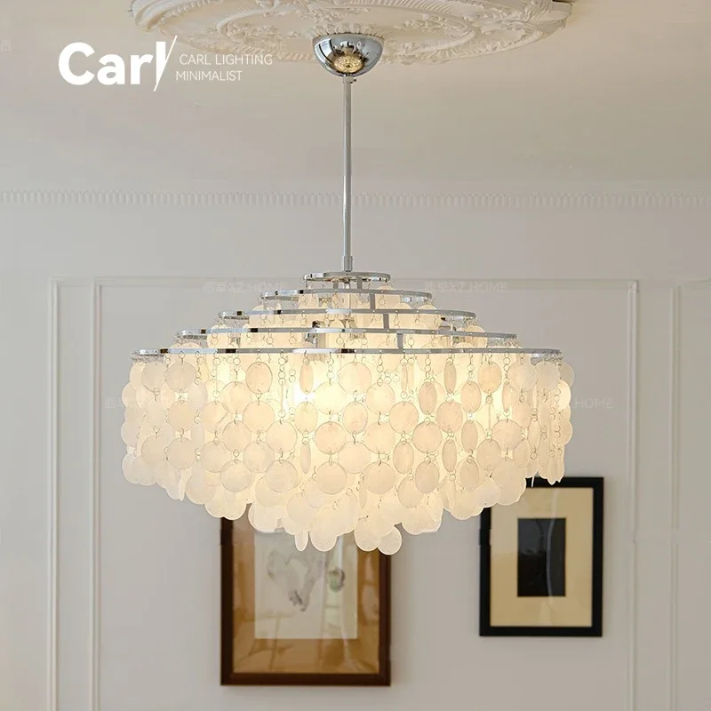 Modern Luxury Shell Chandelier for Dining Room and Living Room Chandelier Ceiling Gold/Chrome Design Chandelier Fast Shipping