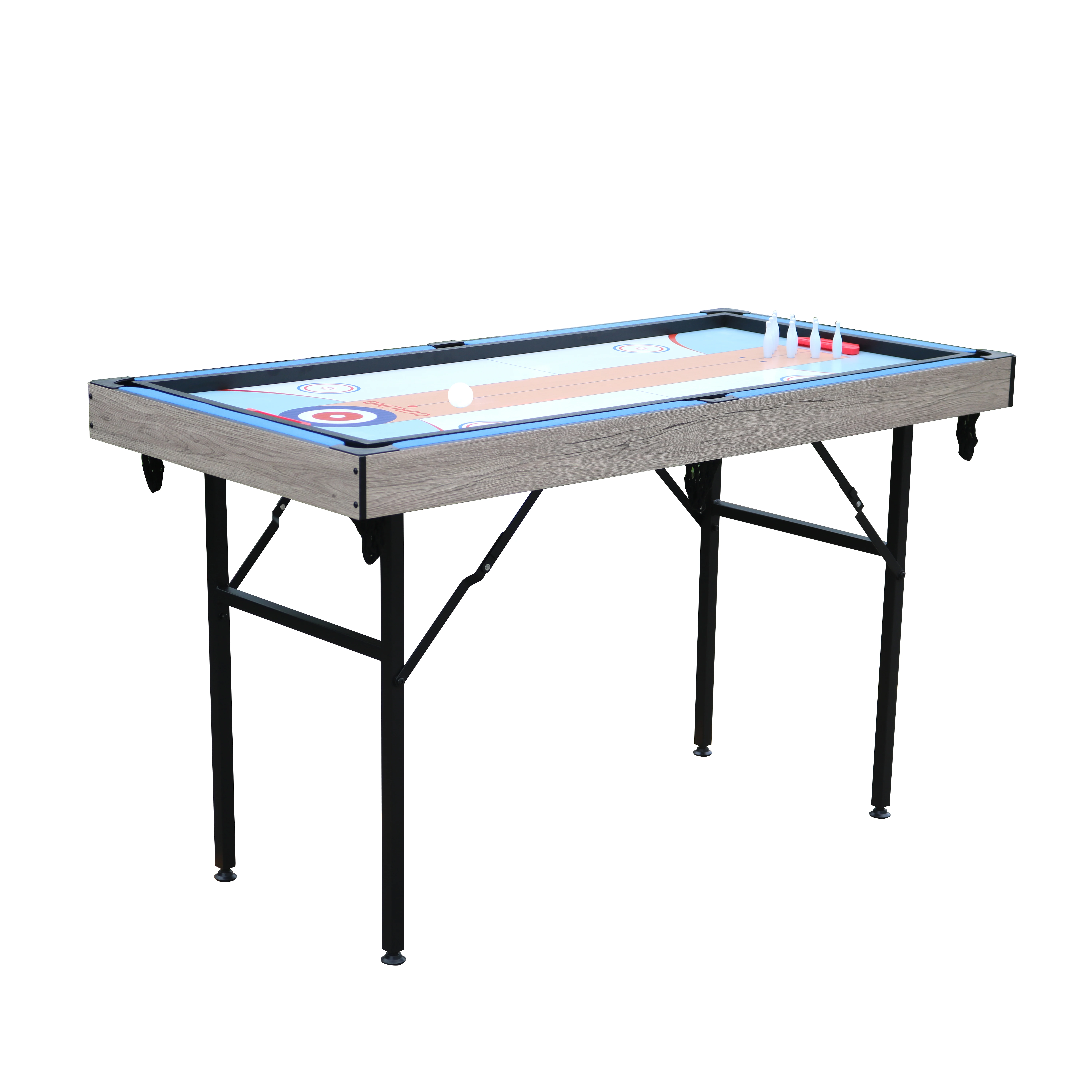 طاولة ألعاب متعددة الوظائف مقاس 54 بوصة 5 في 1، طاولة بلياردو، هوكي منزلق، تنس الطاولة، البولينج، لوح التثبيت #3