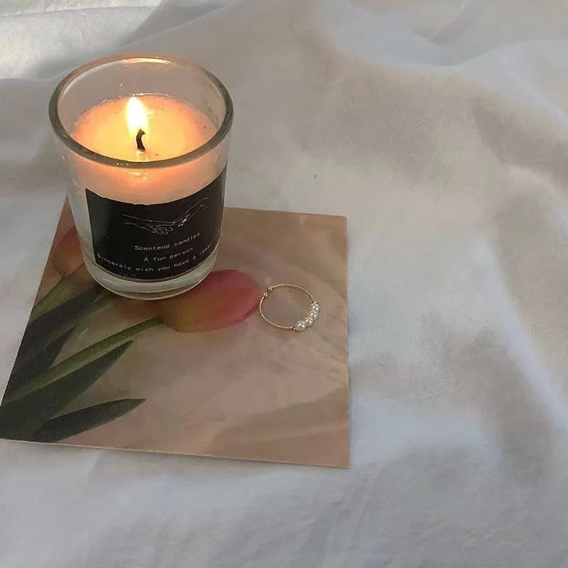 Cute to sprout~Ring set is light and luxurious, small and exquisite, love shaped index finger ring, Korean ins, new female