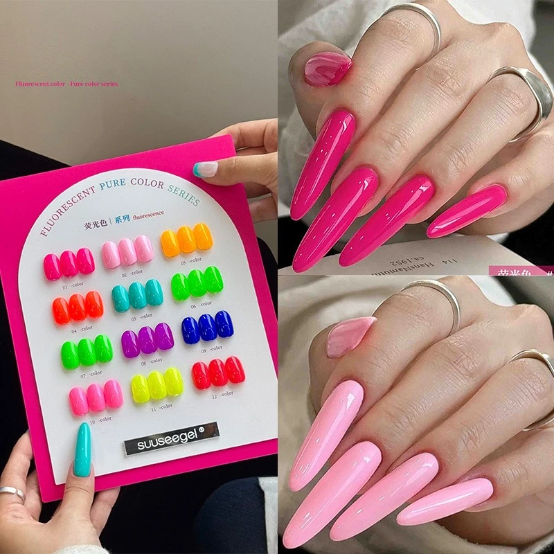 12Colors 15ml Dopamine Candy Colors Series Gel Nail Polish Semi Permanent UV/LED Gel Design Nail Art Manicure Varnish Supplies