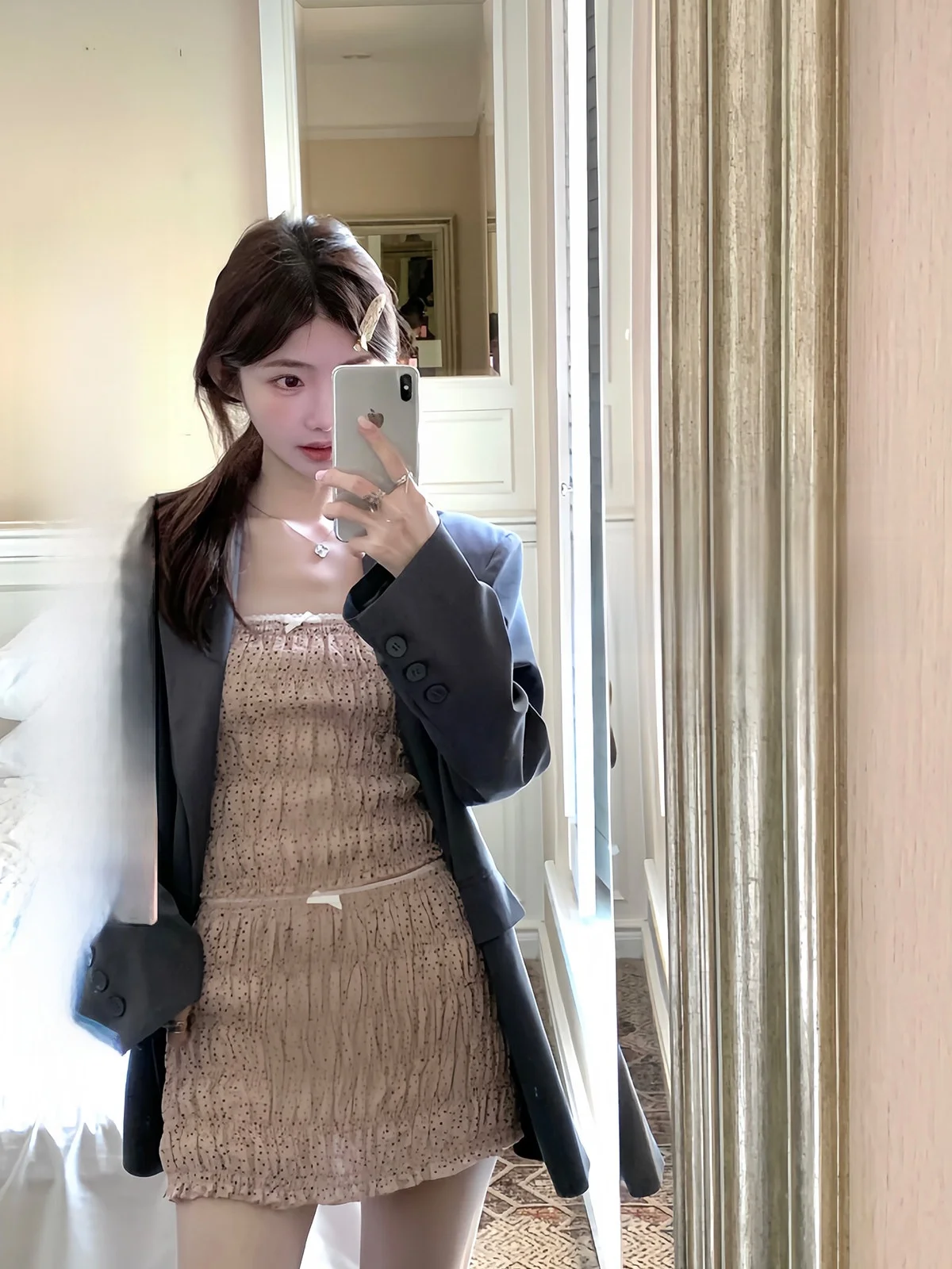 

ay Suit Jaet Women's Casual Loose Lazy Sle Top Spring Season Long Sve Regular Thin Pure Color B5024844