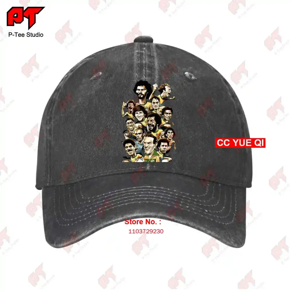 Caricatura Brasile 1982 Socrates Zico Falcao Baseball Caps Truck Cap Q3OG