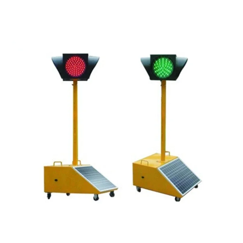 

Mobile solar traffic light, temporary traffic light, four-sided single light three colors