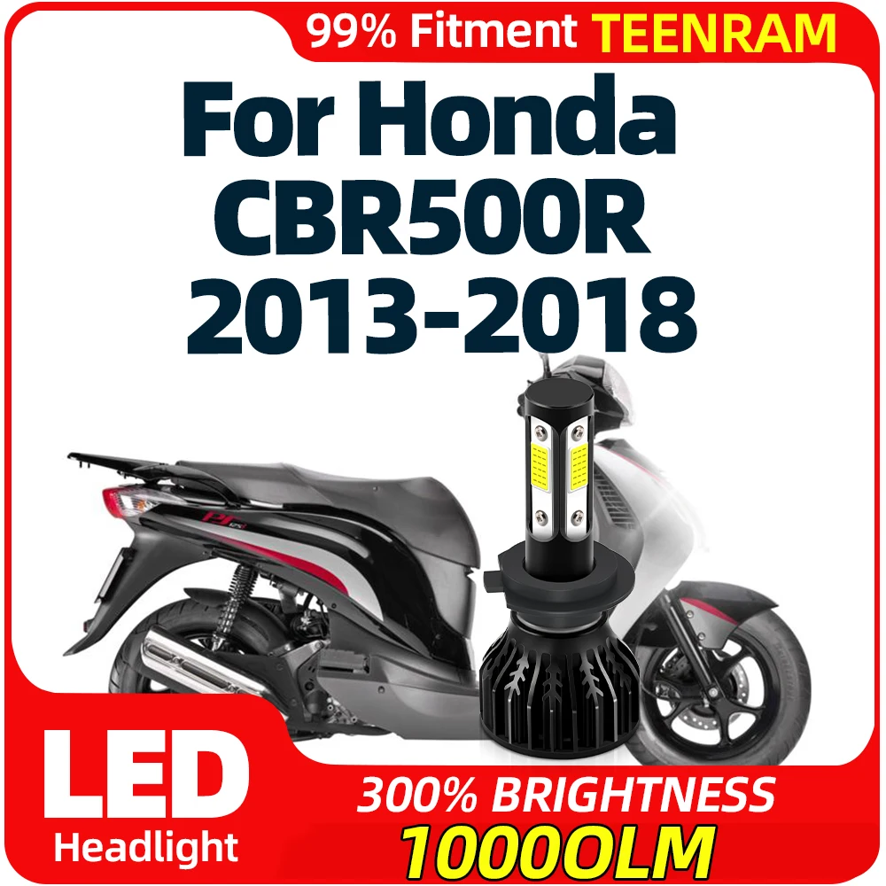 

1Pc 10000LM Motorcycle LED Headlight Bulb 6000K White Moto Headlamp 12V For Honda CBR500R 2013 2014 2015 2016 2017 2018