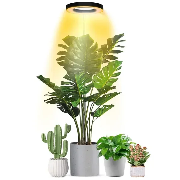 Plant Grow Light LED Full Spectrum Circle Growing Lamp with 3/9/12Hours Auto Timer Setting 9 Dimmable
