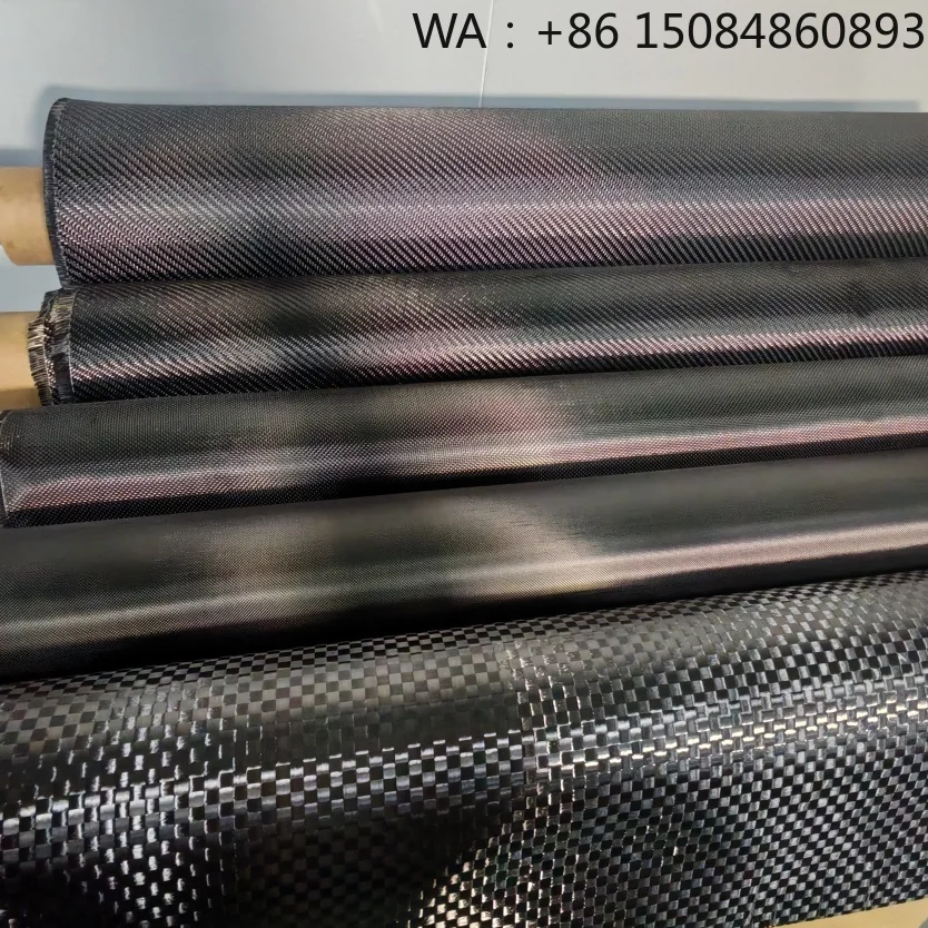 Tela de Fibra de Carbono Preimpregnada con Resina Epoxi, Tejido Liso de 12K y 640gsm, para Bolsas Automotrices, Uso Industrial General y Diario