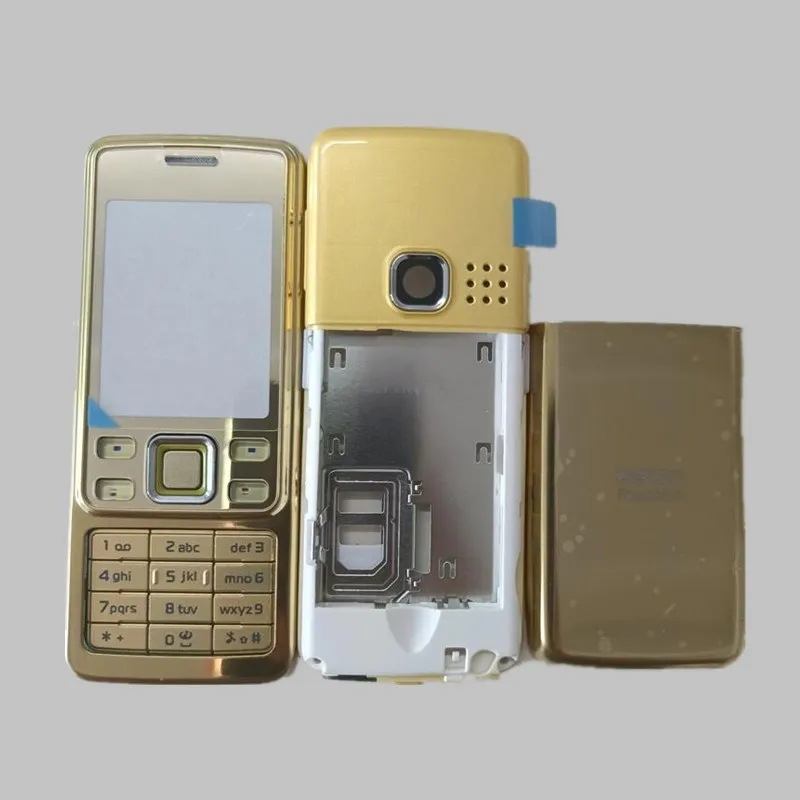 Full Complete Mobile Phone Housing Cover Door Frame Battery Back Cover + English Keypad for Nokia 6300