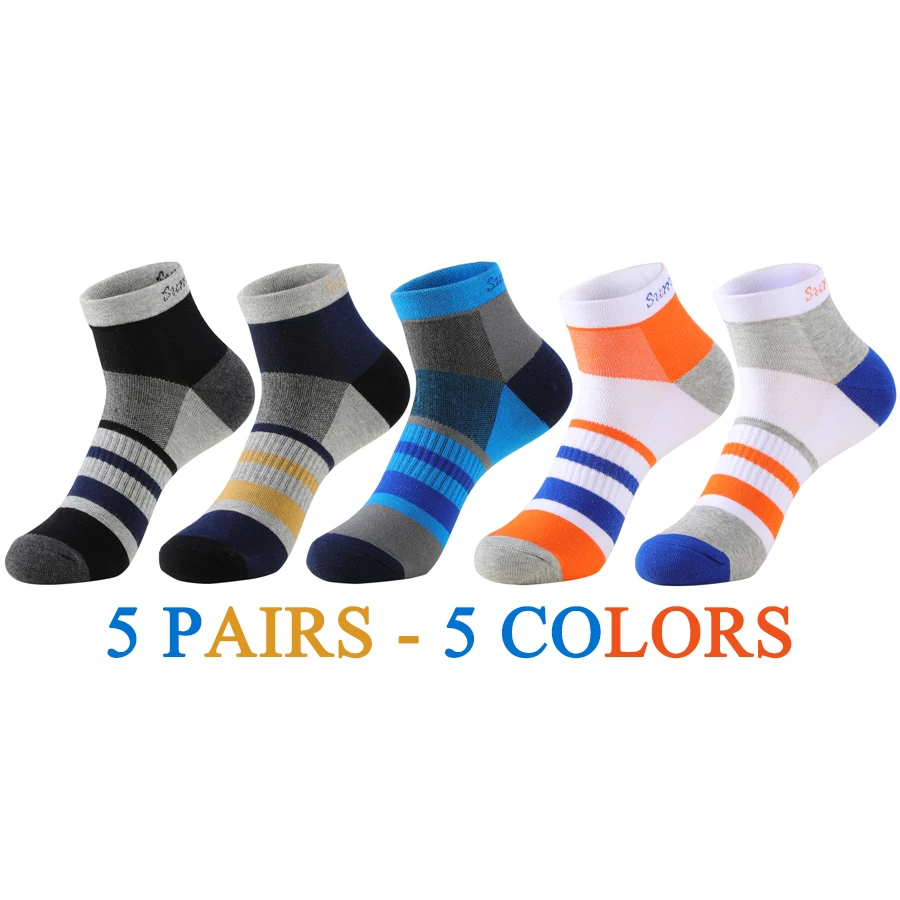 5 Paar/Set Herren-Laufsocken, Casual Outdoor-Sport, Baumwolle, Orange-Rot gestreift, Kompression, Schwarz, 15 Stile, Reise, Bestseller 2026 – Detail 21