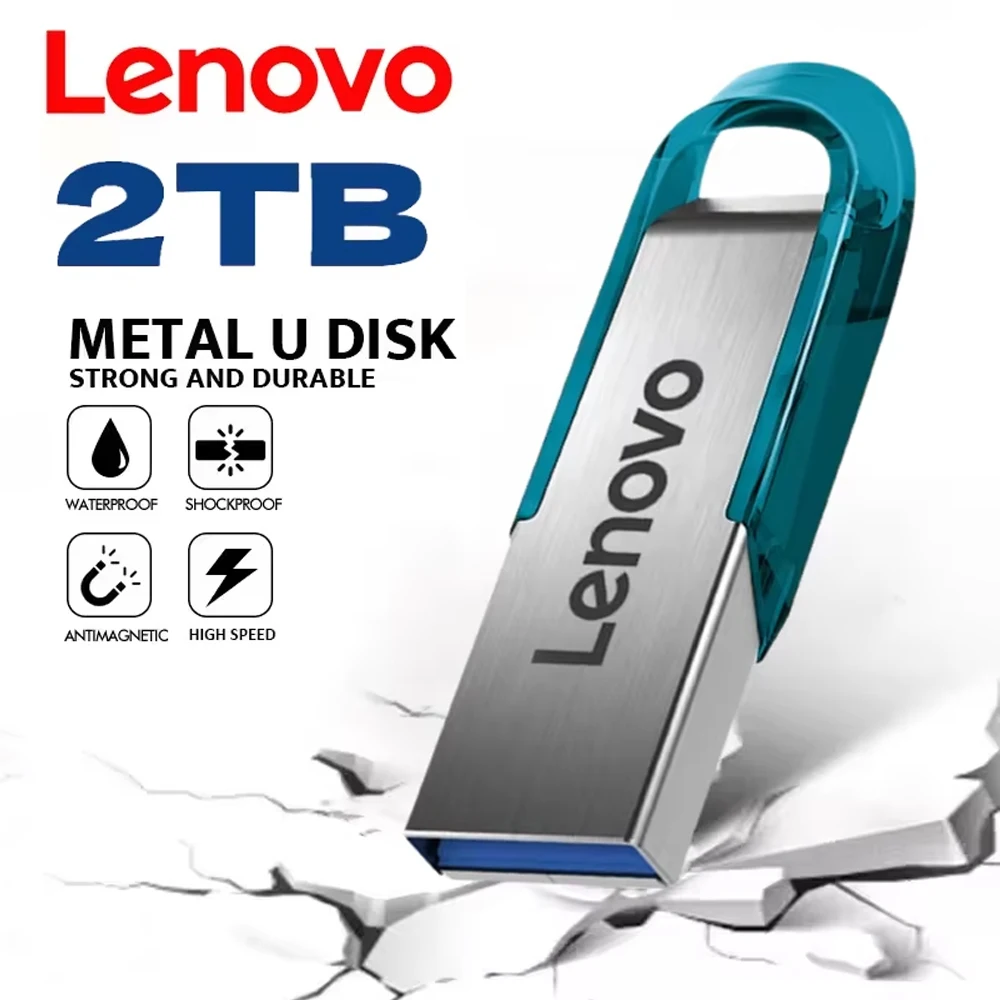 Image of Lenovo USB 3.0 Flash-Laufwerk 128GB Hochgeschwindigkeits-Pendrive 1TB 512GB 256GB Metall Typ C Pen Drive USB-Speicherstick für Telefon und Computer