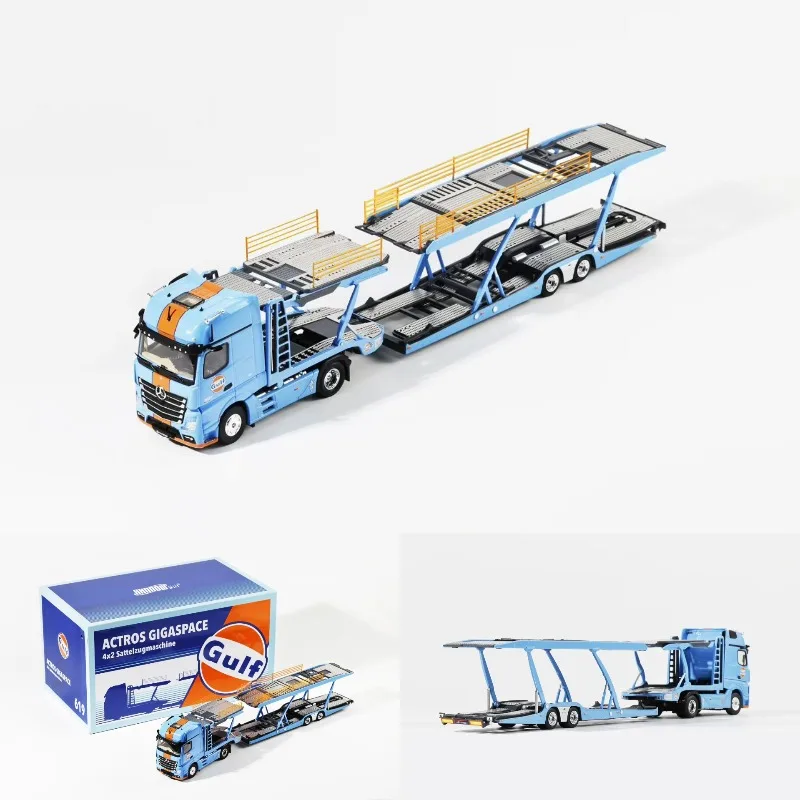 

Shadow Pro 1:64, кронштейн Actros, подъемный двухслойный транспортный прицеп, модель автомобиля из сплава, подарочная игрушка для мальчика, коллекционная игрушка для взрослых.