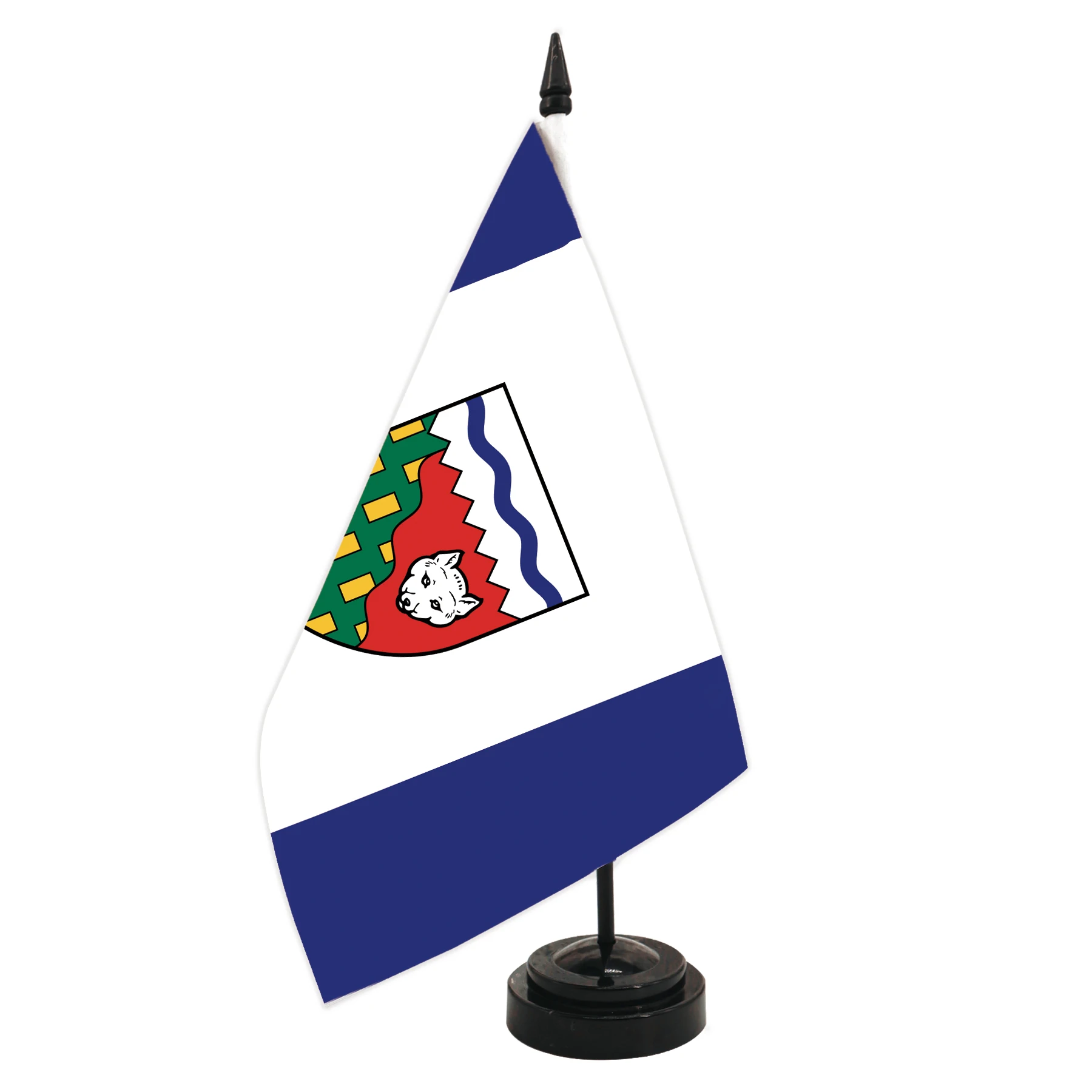 Northwest Territories Desk Flag 5.5x8.3inch Conference Negotiation Flag Product Display Office Top Desk Ornaments Flags