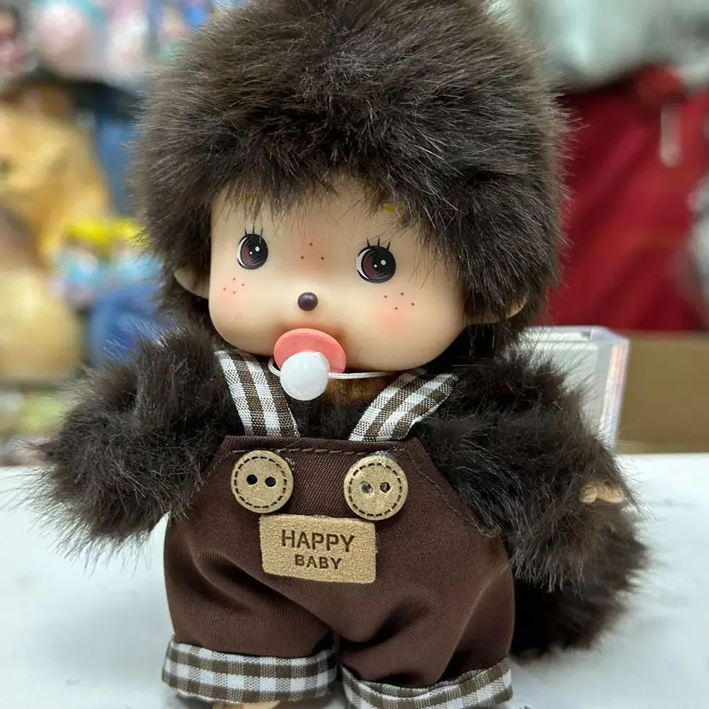 Kawaii asilo Mochi bambola 15 cm PP cotone scimmia peluche bambola burattino a mano borsa ciondolo fascino regalo peluche