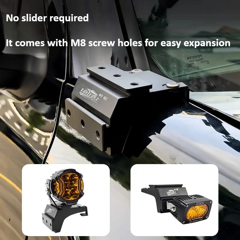 For Toyota Tacoma 2016-2024 A-pillar dual light expansion bracket modified car exterior LED spotlight quick-release bracket