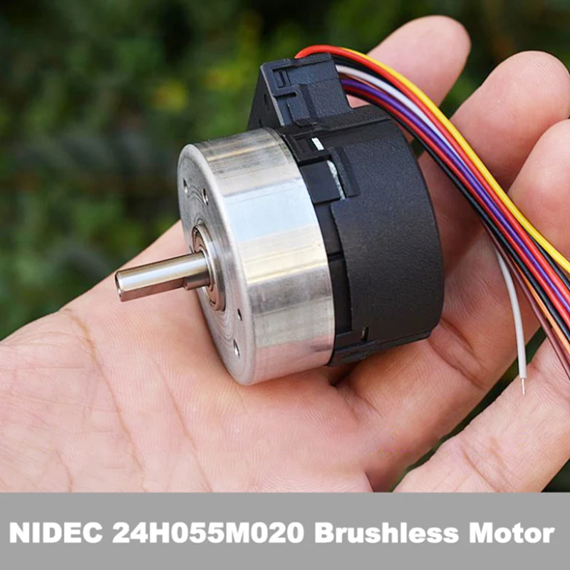 DC 12V Nidec 24H055M020 Brushless Motor Built-in Drive Board Signal Encoder Feedback Servo Motor PWM Speed Regulation 100 Line