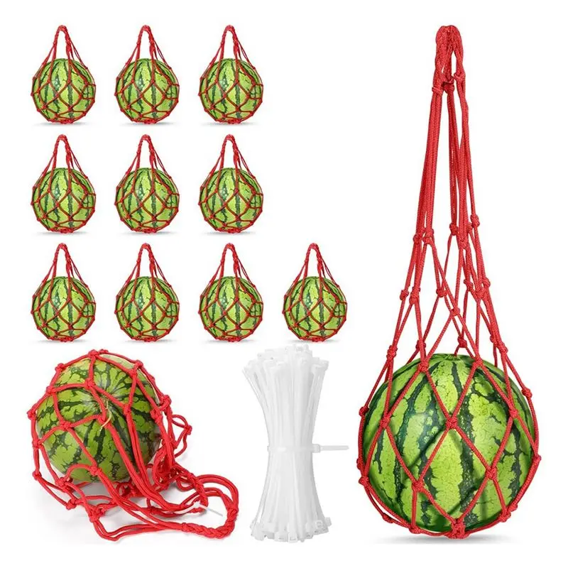 

ABWZ-12 Pcs Watermelon Net Melon Hammock Melon Cradle Plant And Garden Supports Pumpkin Support Hanging Bag Protects