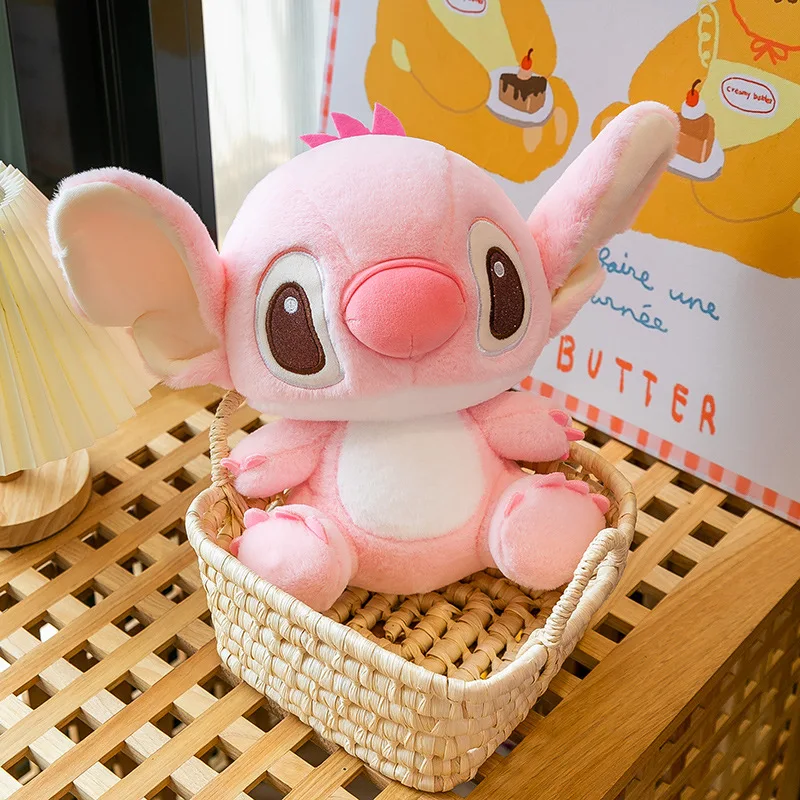 Disney Anime Peripheral Plush Animal Stitch Angel Sewing Plush Cartoon Doll Cute Doll Pillow Baby Model Toy Girl Doll Birthday G