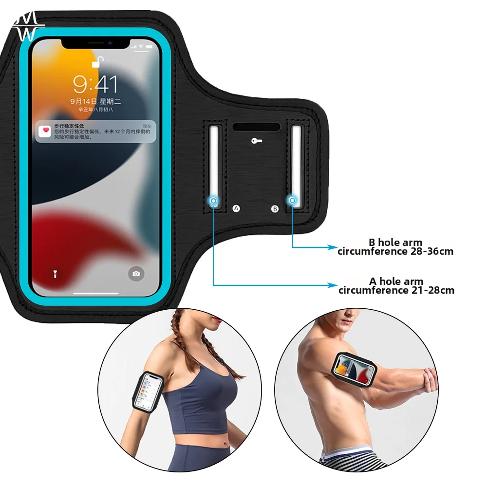 Unisex Touch Screen Running Phone Armband Sweat UV Dust Resist Fit 6.8 Inch Phones For Cycling Jogging Desert Outdoor Sports