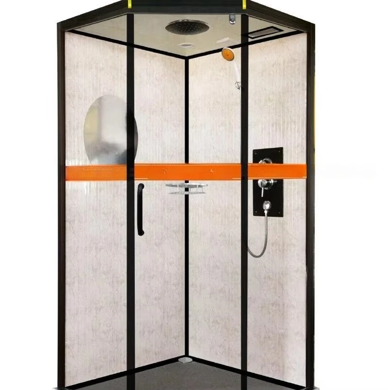 Winter Bathing and Warm  Arc Shaped Shower Room Rural Air Conditioning Bathing and Warm Room Fan Shaped Integrated Shower Room