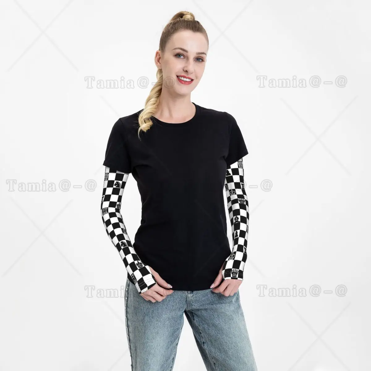 Manchons de bras d'échecs personnalisés, plus chauds pour femmes et hommes, jeu d'échiquier, Protection solaire UV, tatouage, couverture de sport, Compression, pêche