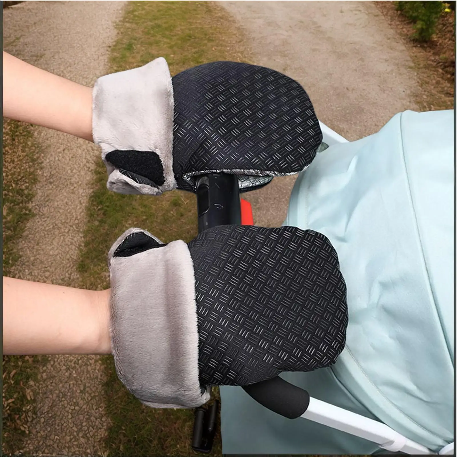 

Stroller Hand Warmer Waterproof Winter Gloves For Stroller Adjustable Mittens Anti-Static Accessories For Caregivers Parents Boy