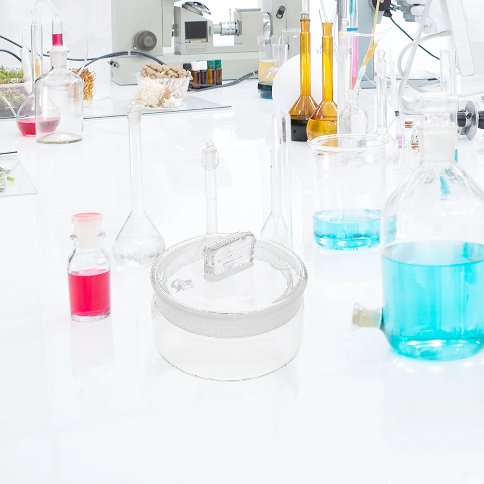 

60x30cm Laboratory Weighing Bottle Clear Borosilicate Glass Flat Bottom for Accurate Sample Weighing Chemistry Research Storage