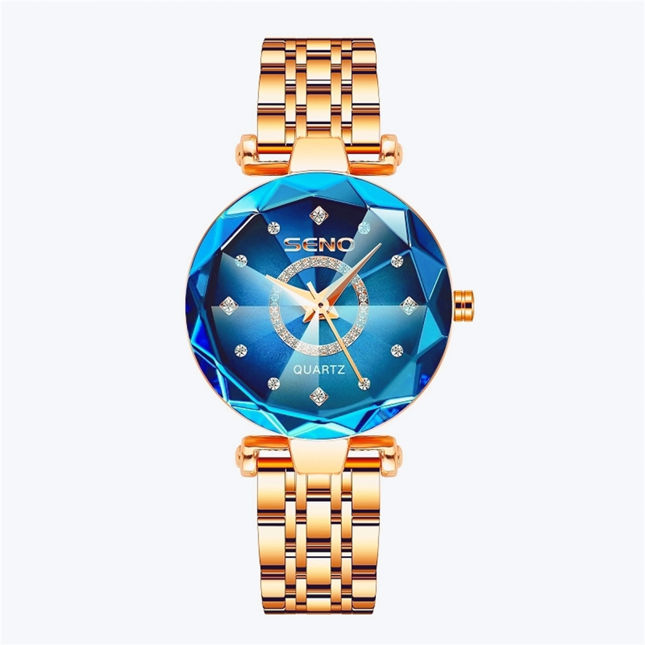 Elegant Watch Women\'s Watch 30M Waterproof Calendar Date Function Rhinestone Stainless Steel Watchband Ladies Quartz Watch Gift